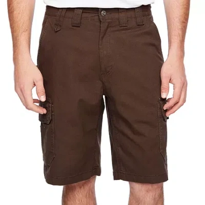Smiths Workwear Mens 11" Mid Rise Stretch Fabric Cargo Short In Brown
