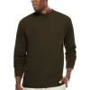 Smiths Workwear Mens Crew Neck Long Sleeve T-shirt In Green
