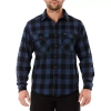 Smiths Workwear Mens Long Sleeve Regular Fit Flannel Shirt In Blue