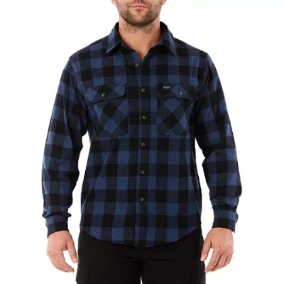 Smiths Workwear Mens Long Sleeve Regular Fit Flannel Shirt In Blue