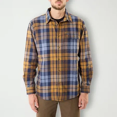 Smiths Workwear Mens Long Sleeve Regular Fit Flannel Shirt In Blue