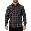 Smiths Workwear Mens Long Sleeve Regular Fit Flannel Shirt In Gray
