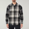 Smiths Workwear Mens Long Sleeve Regular Fit Flannel Shirt In Gray