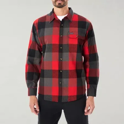 Smiths Workwear Mens Long Sleeve Regular Fit Flannel Shirt In Red