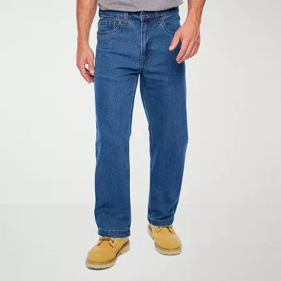 Smiths Workwear Mens Stretch Fabric Straight Leg Relaxed Fit Jean In Blue