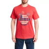 Smiths Workwear Patriotic Mens Crew Neck Short Sleeve Regular Fit Graphic T-shirt In Red