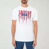 Smiths Workwear Patriotic Mens Crew Neck Short Sleeve Regular Fit Graphic T-shirt In White