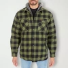 Smiths Workwear Sherpa Flannel Mens Midweight Big And Tall Shirt Jacket In Green