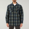 Smiths Workwear Sherpa Lined Flannel Mens Midweight Shirt Jacket In Blue
