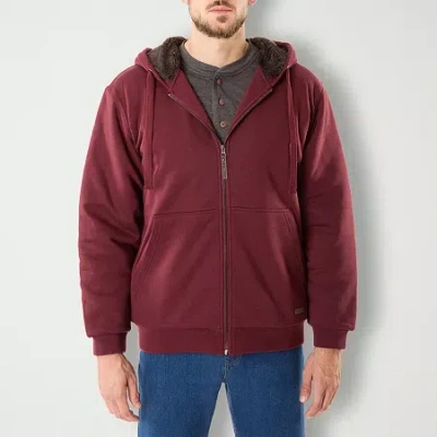 Smiths Workwear Sherpa Lined Mens Fleece Midweight Big And Tall Jacket In Red