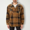 Smiths Workwear Sherpa Microfleece Mens Midweight Big And Tall Shirt Jacket In Brown