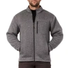 Smiths Workwear Sherpa Mock Neck Mens Fleece Jacket In Gray