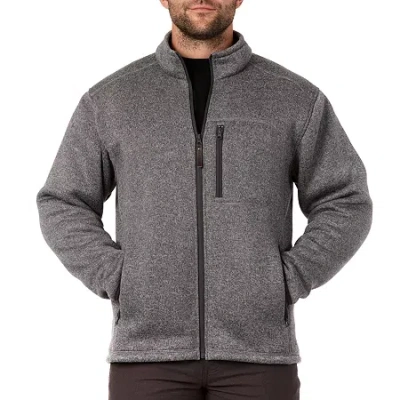 Smiths Workwear Sherpa Mock Neck Mens Fleece Jacket In Gray