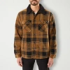 Smiths Workwear Sherpa Plaid Mens Midweight Big And Tall Jacket In Brown