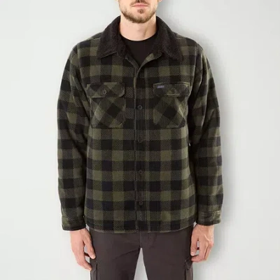 Smiths Workwear Sherpa Plaid Mens Midweight Big And Tall Jacket In Green