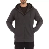 Smiths Workwear Sherpa Thermal Mens Hooded Midweight Jacket In Gray