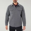 Smiths Workwear Snap Closure Mens Midweight Big And Tall Shirt Jacket In Gray