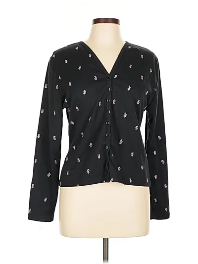 Pre-owned Sml Sport Ltd. Long Sleeve Blouse In Black