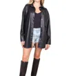 Smoke & Mirrors Pleather Shacket In Black In Black