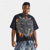 Smoke Rise Men's Luminous Wide Cropped T-shirt In Black