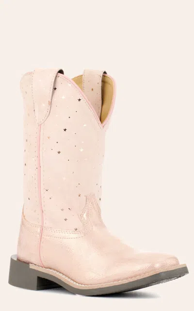 Smoky Mntn Smoky Mountain Youth Starlight Pink With Stars Wide Square Toe Cowboy Boots