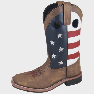 Smoky Mountain Boots Women's Stars & Stripes Western Boot In Brown / Usa Flag