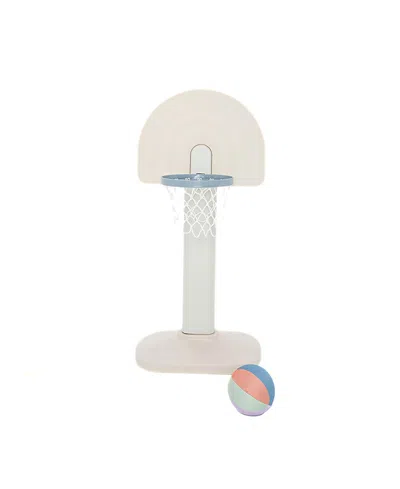 Smol Unisex Basketball Hoop Rainbow Rim Blue Colorblock - 3-8 Years Old In White
