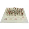 Smolart Hand Carved Soapstone Animal Chess Set Board- 15 In.