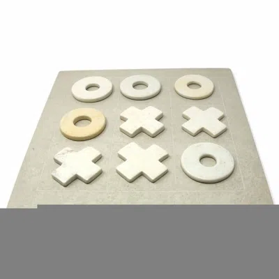 Smolart Ksattt-ds Handcarved Soapstone Tic-tac-toe Game Set In Neutral