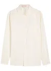 Smr Days Enamorados Embroidered Cotton-blend Shirt In Neutral
