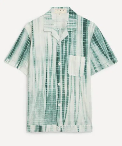 Smr Days Mens Green Tie-dye Paraiso Cotton Shirt In Multi