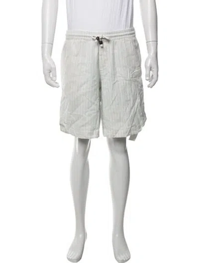Pre-owned Smr Days Striped Swim Trunks In Neutrals