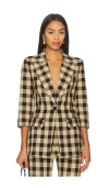 Smythe 3/4 Sleeve Blazer In Brown
