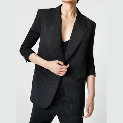 Smythe 90's Blazer In Black Pinstripe