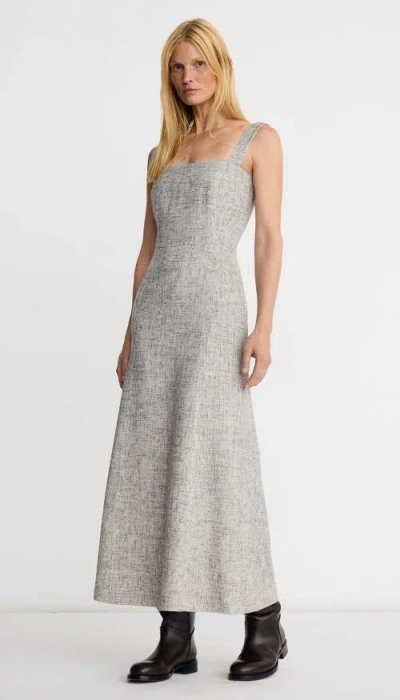 Smythe A-line Midi Dress In Gray