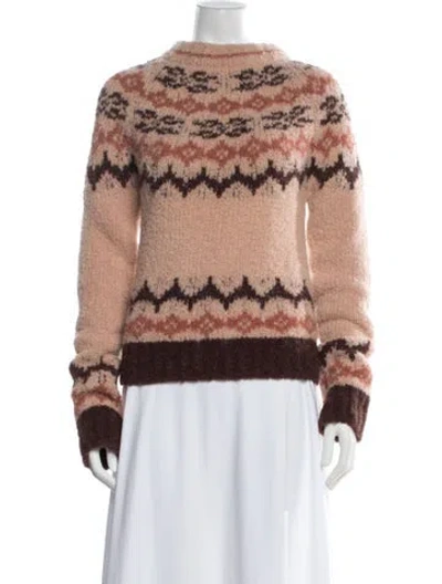 Pre-owned Smythe Alpaca Patterned Sweater In Neutrals
