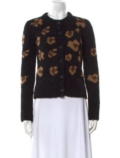 Pre-owned Smythe Alpaca Printed Sweater In Black