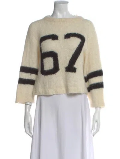 Pre-owned Smythe Alpaca Striped Sweater In Neutral