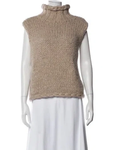 Pre-owned Smythe Alpaca Turtleneck Sweater In Neutral