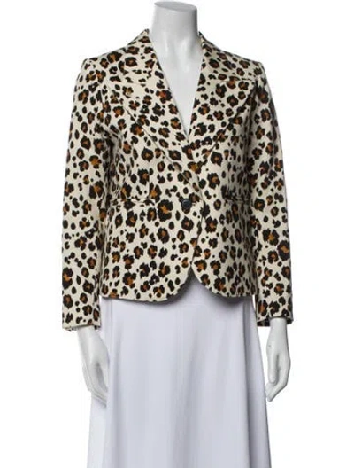 Pre-owned Smythe Animal Print Blazer In Multi