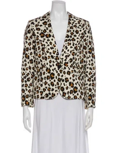 Pre-owned Smythe Animal Print Blazer In Multi