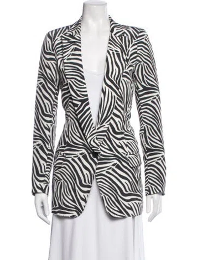 Pre-owned Smythe Animal Print Blazer In Neutrals