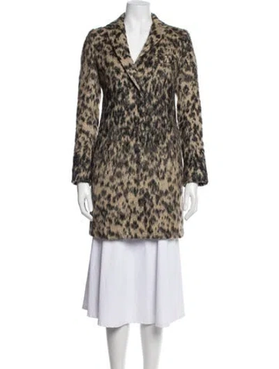 Pre-owned Smythe Animal Print Coat In Neutrals