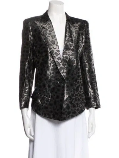 Pre-owned Smythe Animal Print Evening Jacket In Black