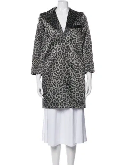 Pre-owned Smythe Animal Print Faux Fur Coat In Multi