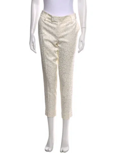 Pre-owned Smythe Animal Print Straight Leg Pants In Neutral