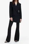 Smythe Asymmetrical Button Closure Blazer Dress In Black In Black