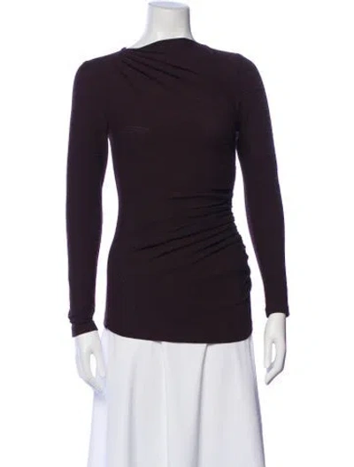 Pre-owned Smythe Asymmetrical Long Sleeve Top In Purple