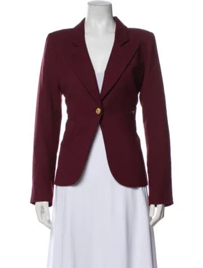 Pre-owned Smythe Blazer In Burgundy