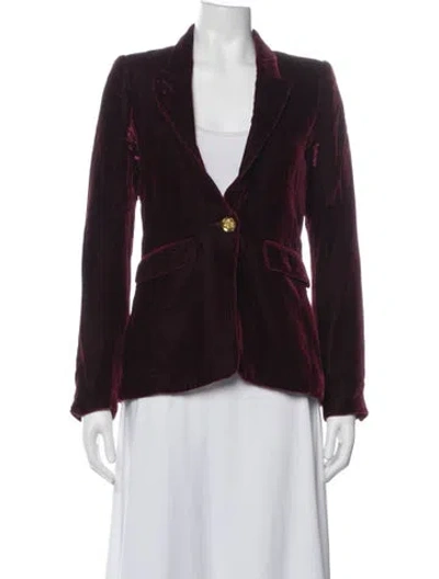 Pre-owned Smythe Blazer In Burgundy